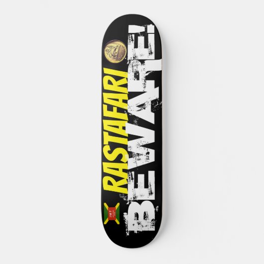 RASTAFARI BEWARE Skateboard (Voorkant)