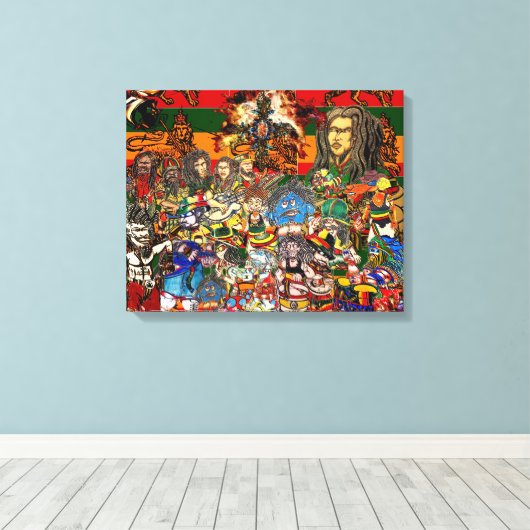 RASTAFARI CANVAS AFDRUK (Insitu (Houten vloer))