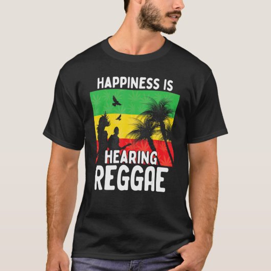 Rastafari Caribisch gebied Rasta Reggae Music Love T-shirt (Voorkant)