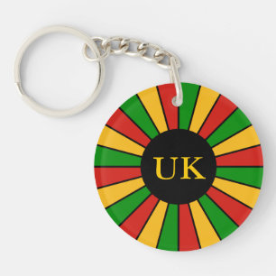 RASTAFARI DE STRALEN VAN DE KNOOP VAN DE VLAG + uw Sleutelhanger
