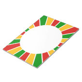 RASTAFARI FLAG BUTTON RAYS + uw teken of monogram Notitieblok (Schuin)
