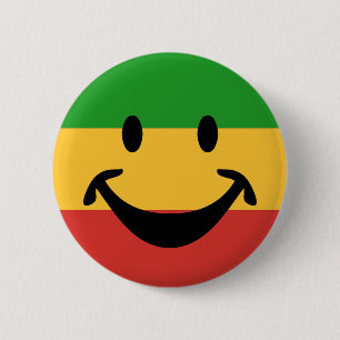 RASTAFARI FLAG COLOREN jouw ideeën Ronde Button 5,7 Cm