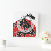 RASTAFARI FLAG COLOREN + uw ideeën Vierkante Klok (Huis)