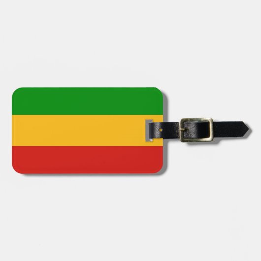 RASTAFARI FLAG COLORS + jouw tekst Bagagelabel (Voorkant horizontaal)