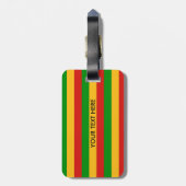 RASTAFARI FLAG COLORS + jouw tekst Bagagelabel (Achterkant verticaal)