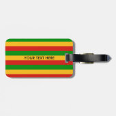 RASTAFARI FLAG COLORS + jouw tekst Bagagelabel (Achterkant horizontaal)
