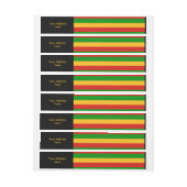 RASTAFARI FLAG COLORS + jouw tekst Omwikkelbaar Adreslabel (Vel)