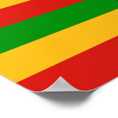 RASTAFARI FLAG COLORS + jouw tekst Poster (Hoek)
