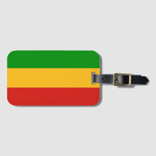 RASTAFARI FLAG COLORS + uw ideeën Bagagelabel