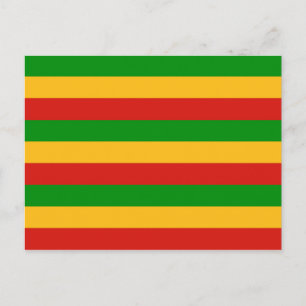 RASTAFARI FLAG COLORS + uw ideeën Briefkaart