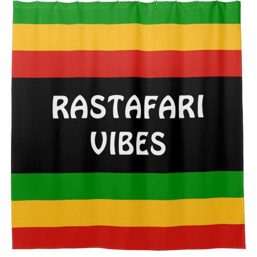 RASTAFARI FLAG COLORS + uw ideeën Douchegordijn (Voorkant)
