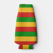 RASTAFARI FLAG COLORS + uw ideeën Flesjeskoeler (Voorkant)