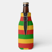RASTAFARI FLAG COLORS + uw ideeën Flesjeskoeler (Fles Achterkant)