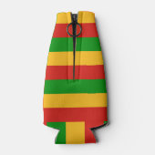 RASTAFARI FLAG COLORS + uw ideeën Flesjeskoeler (Achterkant)