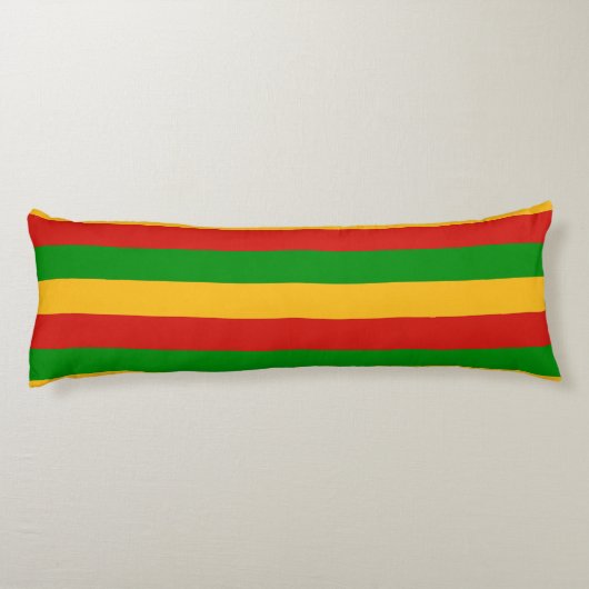 RASTAFARI FLAG COLORS + uw ideeën Lichaamskussen (Achterkant)