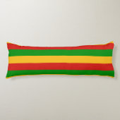 RASTAFARI FLAG COLORS + uw ideeën Lichaamskussen (Voorkant)