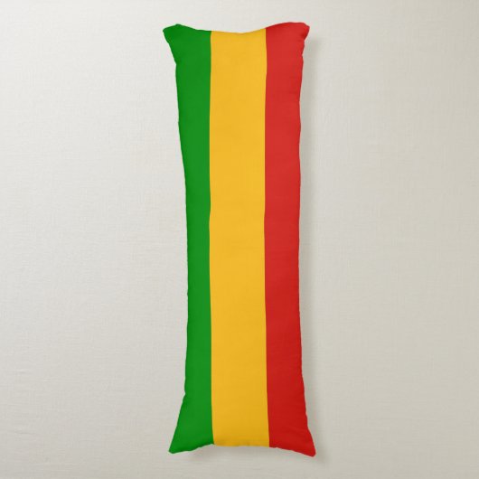 RASTAFARI FLAG COLORS + uw ideeën Lichaamskussen (Voorkant Verticaal)