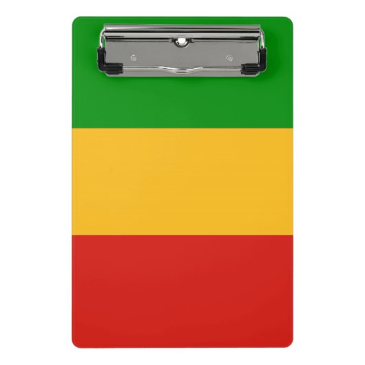 RASTAFARI FLAG COLORS + uw ideeën Mini Klembord (Voorkant)