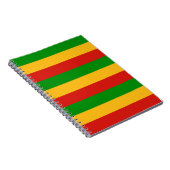 RASTAFARI FLAG COLORS + uw ideeën Notitieboek (Rechterzijde)