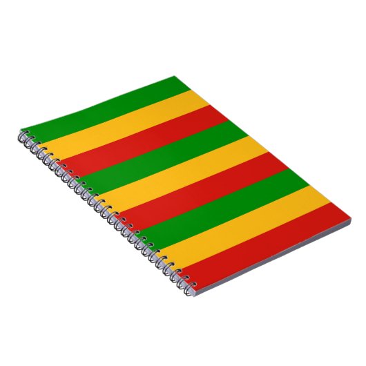 RASTAFARI FLAG COLORS + uw ideeën Notitieboek (Rechterzijde)