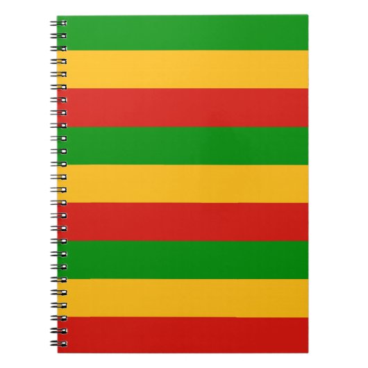 RASTAFARI FLAG COLORS + uw ideeën Notitieboek (Voorkant)