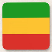 RASTAFARI FLAG COLORS + uw ideeën Onderzetter (Voorkant)
