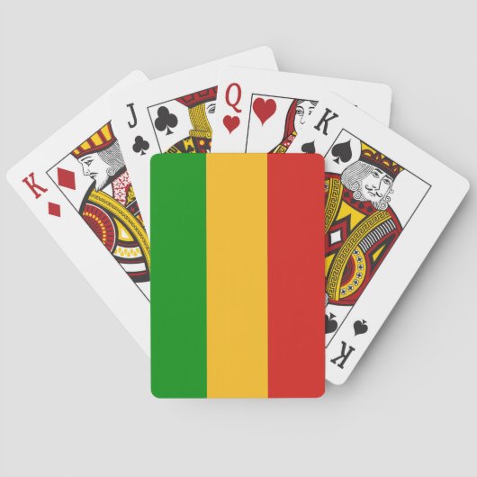 RASTAFARI FLAG COLORS + uw ideeën Pokerkaarten (Achterkant)