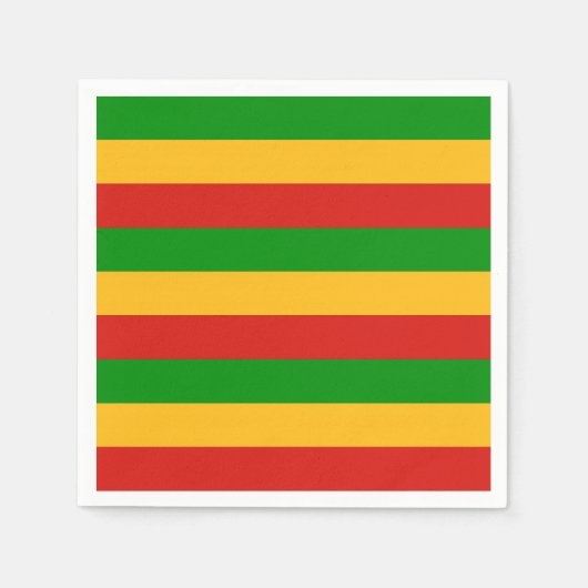 RASTAFARI FLAG COLORS + uw ideeën Servet (Voorkant)