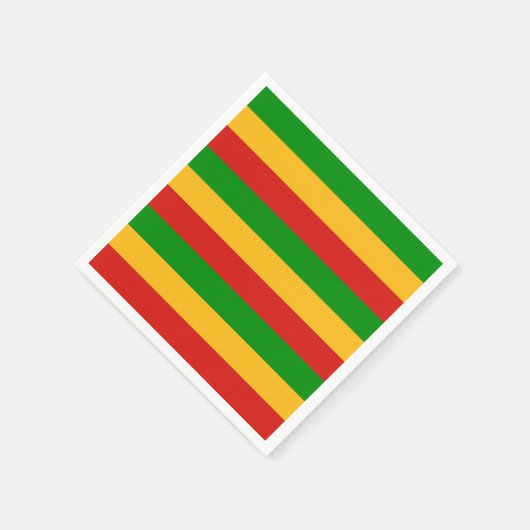 RASTAFARI FLAG COLORS + uw ideeën Servet (Hoek)
