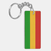 RASTAFARI FLAG COLORS + uw ideeën Sleutelhanger (Voorkant Links)