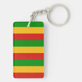 RASTAFARI FLAG COLORS + uw ideeën Sleutelhanger (achterkant)