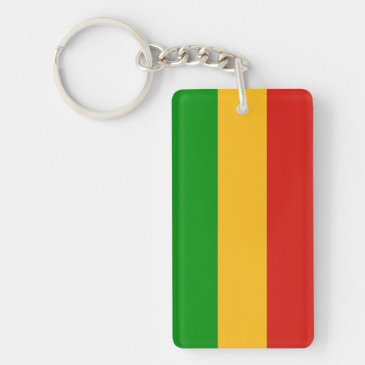 RASTAFARI FLAG COLORS + uw ideeën Sleutelhanger (Voorkant)