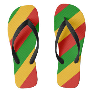 RASTAFARI FLAG COLORS + uw ideeën Teenslippers
