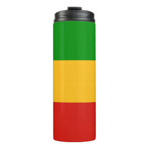 RASTAFARI FLAG COLORS + uw ideeën Thermosbeker