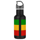 RASTAFARI FLAG COLORS + uw ideeën Waterfles (Achterkant)