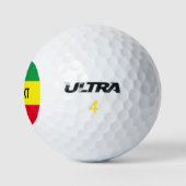 Rastafari flag golf ball set with custom text golfballen (Logo)