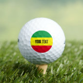 Rastafari flag golf ball set with custom text golfballen (Insitu Shirt)