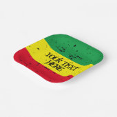 Rastafari Flag reggae thema op maat papier borden Papieren Bordje (Gebogen)