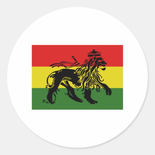 Rastafari Flag Ronde Sticker (Voorkant)