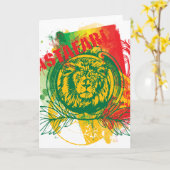 Rastafari Greeting Card Kaart (Gele Bloem)