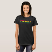 Rastafari Island Vacation  Roots Rock Reggae Key W T-shirt (Voorkant volledig)
