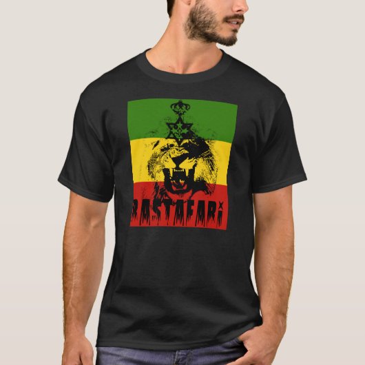 Rastafari King Solomon Lion of Judah T-shirt (Voorkant)