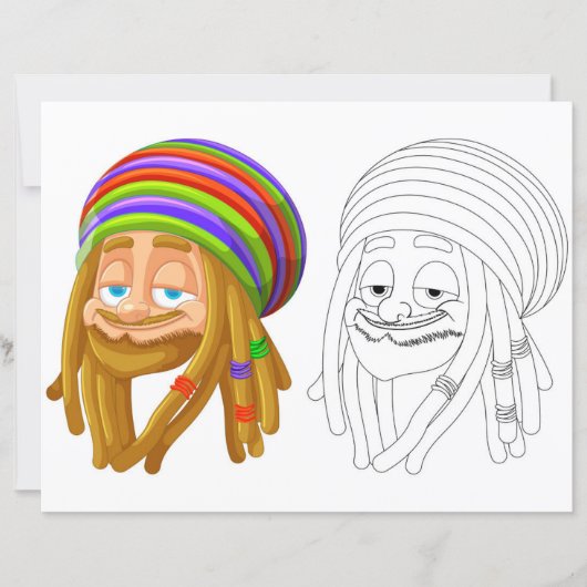 Rastafari kleurplaat (Voorkant)