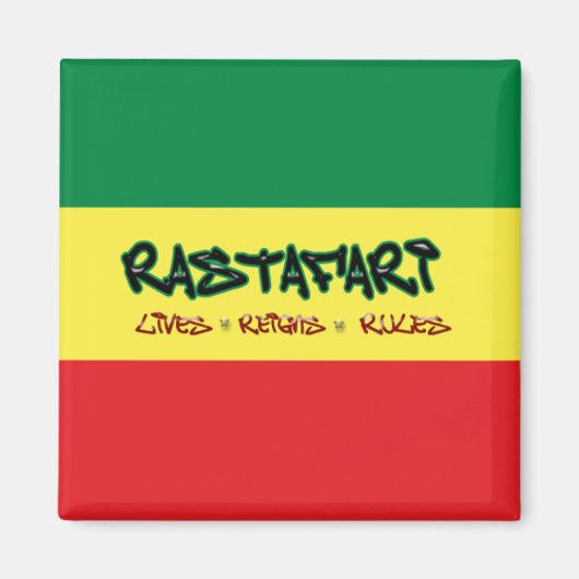 Rastafari leeft heerst regels magneet (Voorkant)