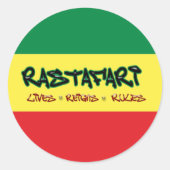 Rastafari leeft heerst sticker (Voorkant)