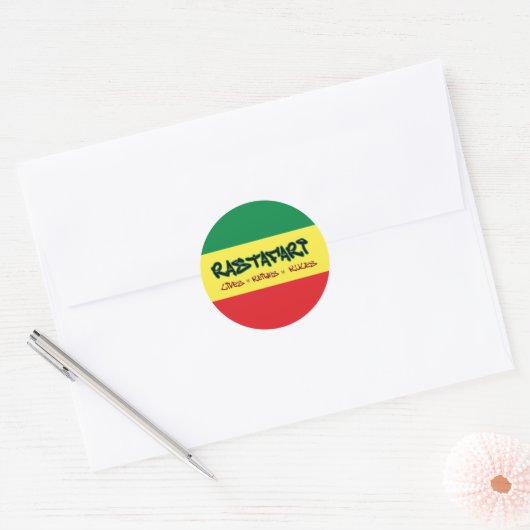 Rastafari leeft heerst sticker (Envelop)
