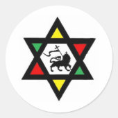 Rastafari Leeuw van Juda Stickers (Voorkant)