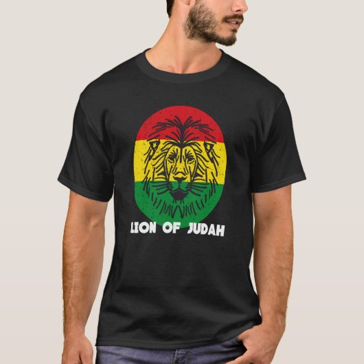 Rastafari Lion Head Jamaica Souvenir Rasta Roots R T-shirt (Voorkant)