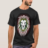 Rastafari Lion Head Jamaica Souvenir Rasta Roots R T-shirt (Voorkant)