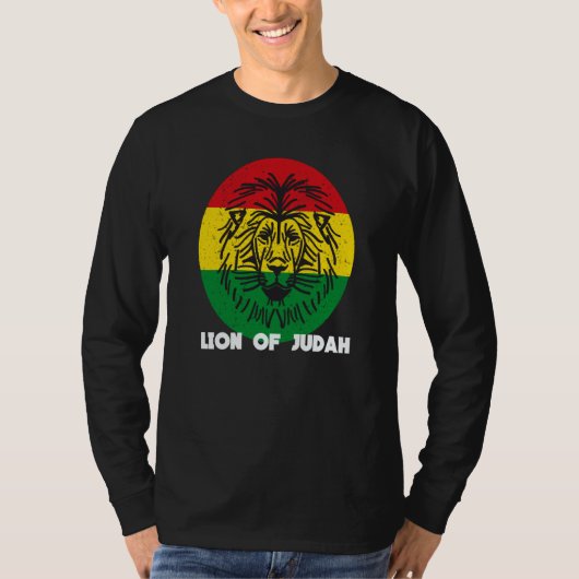 Rastafari Lion Head Jamaica Souvenir Rasta Roots R T-shirt (Voorkant)